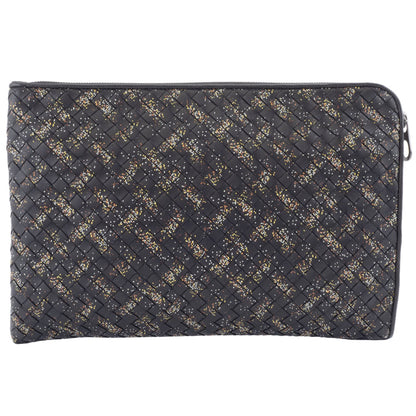 Bottega Veneta Intrecciato Micro Dot Clutch Bag 406021 Black