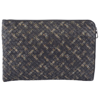 Bottega Veneta Intrecciato Micro Dot Clutch Bag 406021 Black