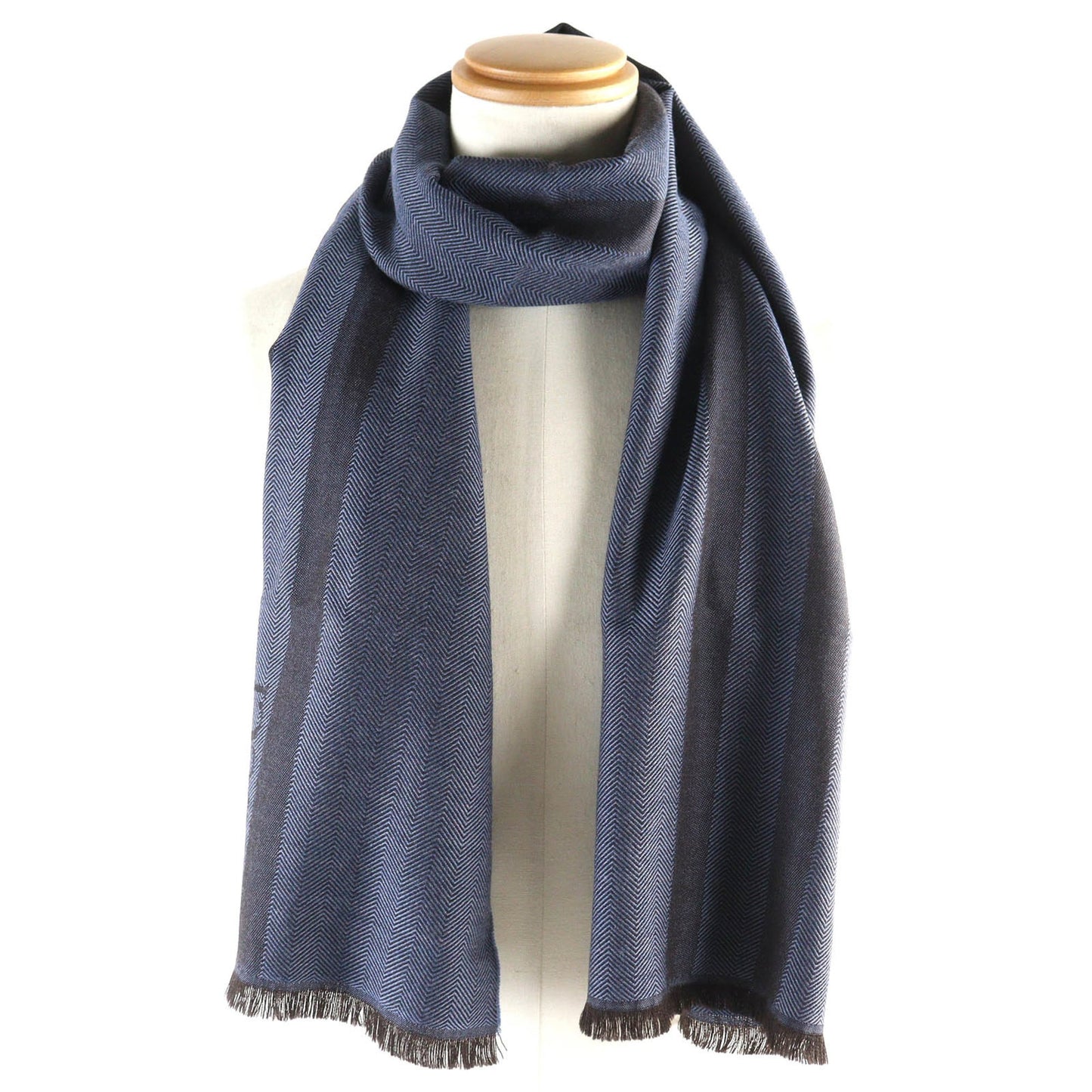 Gucci 100% Wool Herringbone Pattern Shawl