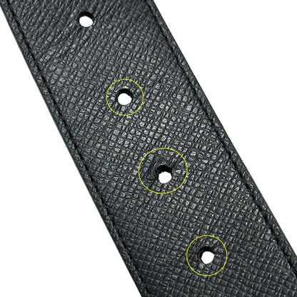 Louis Vuitton Monogram Eclipse Men'S Belt With Lv Initials