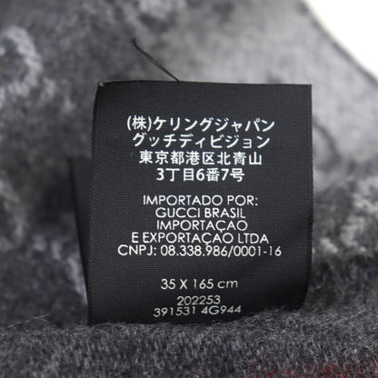 Gucci 391531 50% Cashmere Scarf With Gg Logo