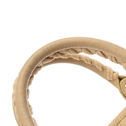 Balenciaga Giant Mini Pompon 2-Way Beige Leather Handbag With Gold Hardware