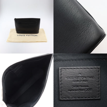 Louis Vuitton Louis Vuitton Pochette Cosmos Dark Infinity Second Bag M63268 Leather Black Clutch