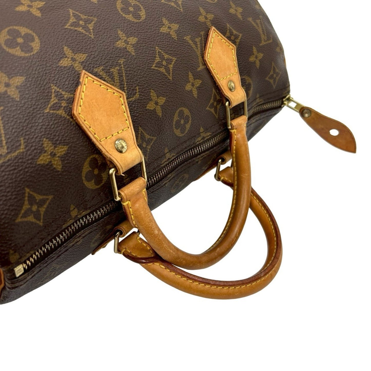 Louis Vuitton Speedy 30 Monogram Leather Handbag/Mini Boston Bag Brown 17446