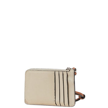 Loewe Anagram Wallet/Coin Case Beige Leather