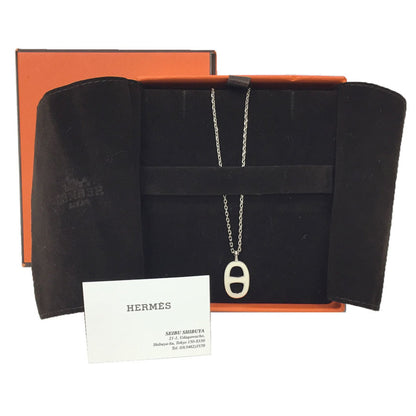Hermes Hermes Iliad Chaine D'Ancre Necklace Pendant 143003Fp49 Brass Silver X White