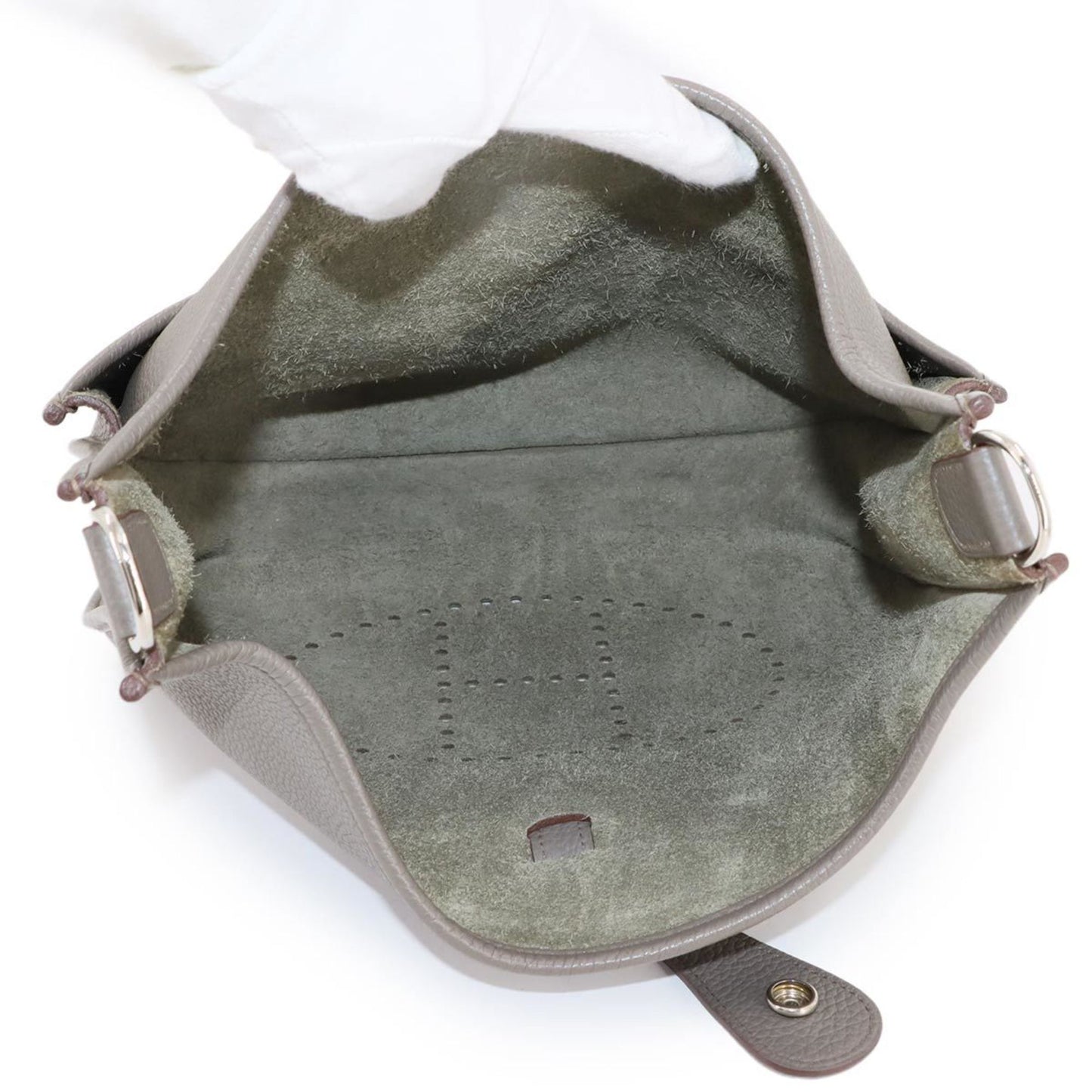 Hermes Herms Evelyne 3 Gm Shoulder Bag In Taurillon Clemence Etain