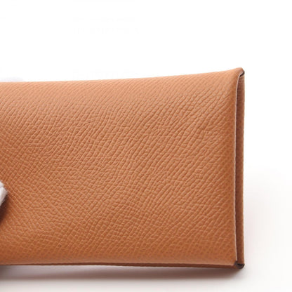 Hermes Hermes Calvi Gold Wallet/Coin Case Wallet Epsom Leather