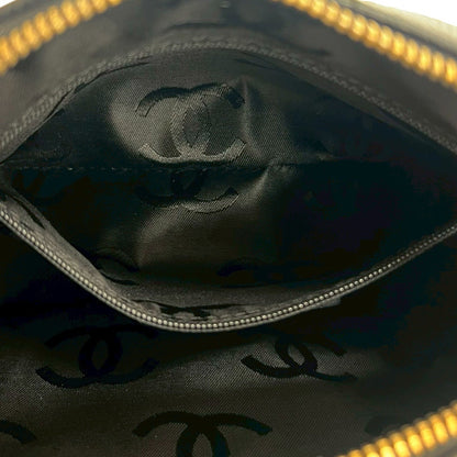 Chanel Double-Face Coco Mark Stitched Caviar Leather Handbag