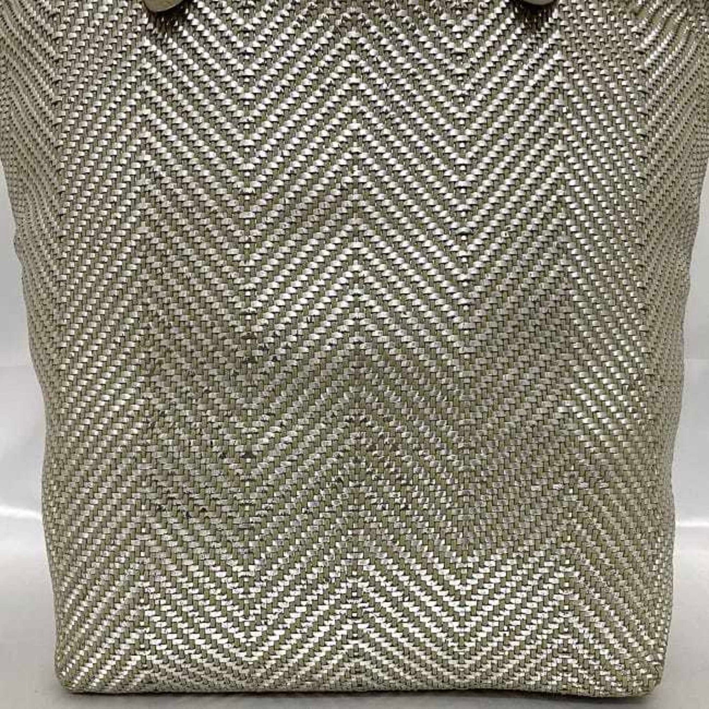 Hermes Tote Bag Chennai Mm Ec-23011 Beige Silver Etoupe Leather Polyester Hermes