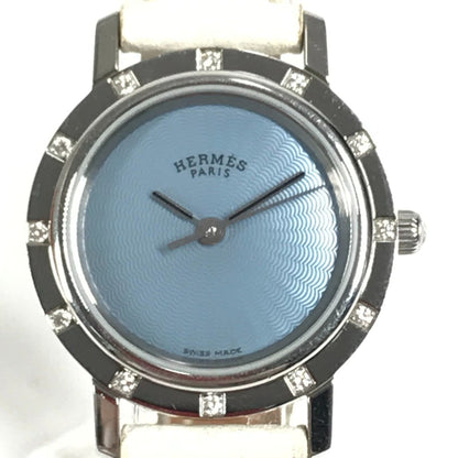 Hermes Cl4.230 Clipper Nacle 12-Piece Diamond Women'S Watch With Leather Strap