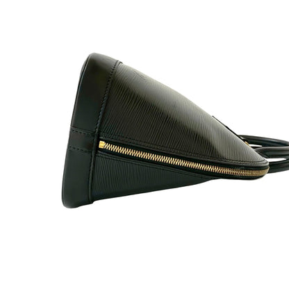 Louis Vuitton Alma Epi Leather Handbag Mini Boston Bag Noir 94578
