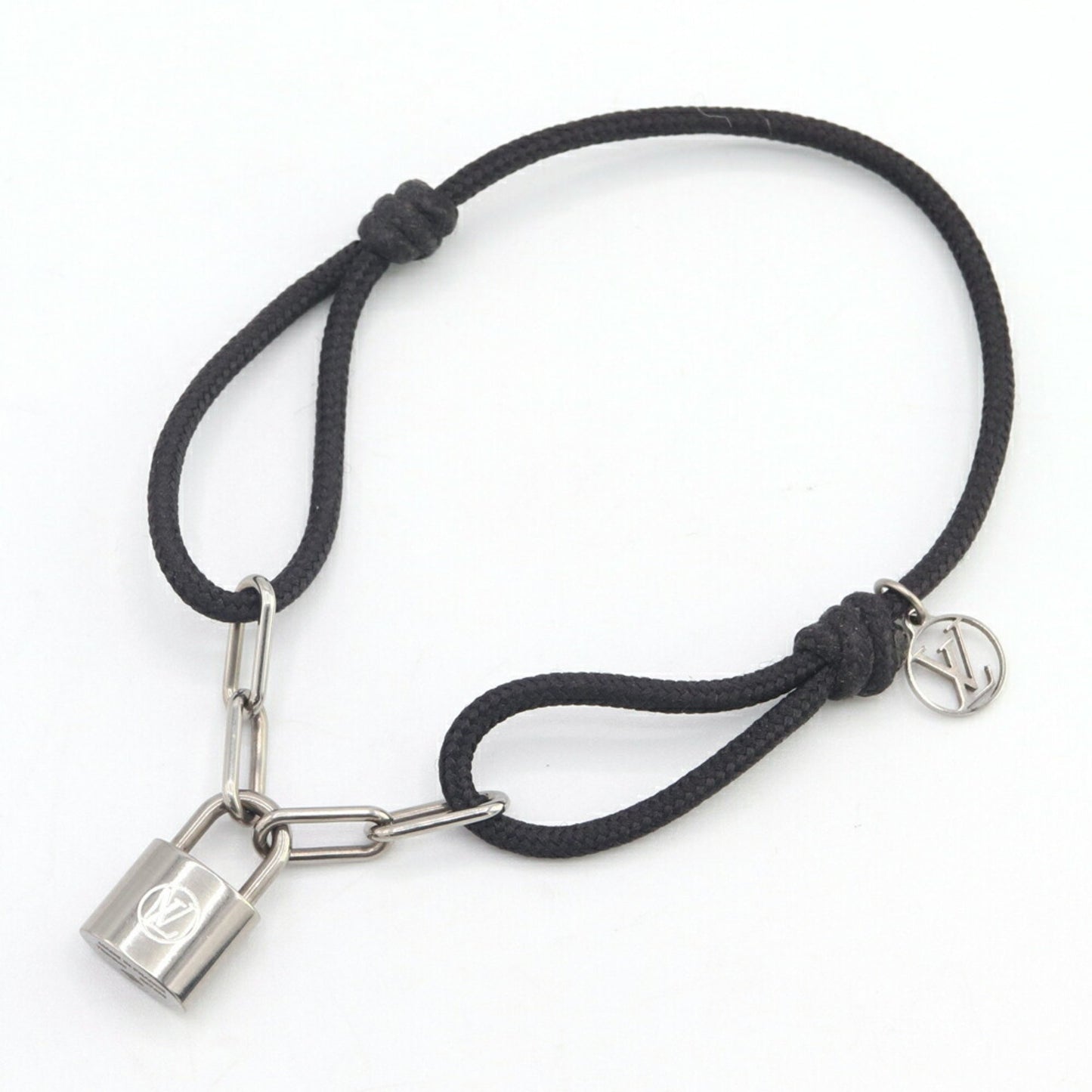 Louis Vuitton Lockit Bracelet By Virgil Abloh Q05267 Black Titanium Padlock Lv