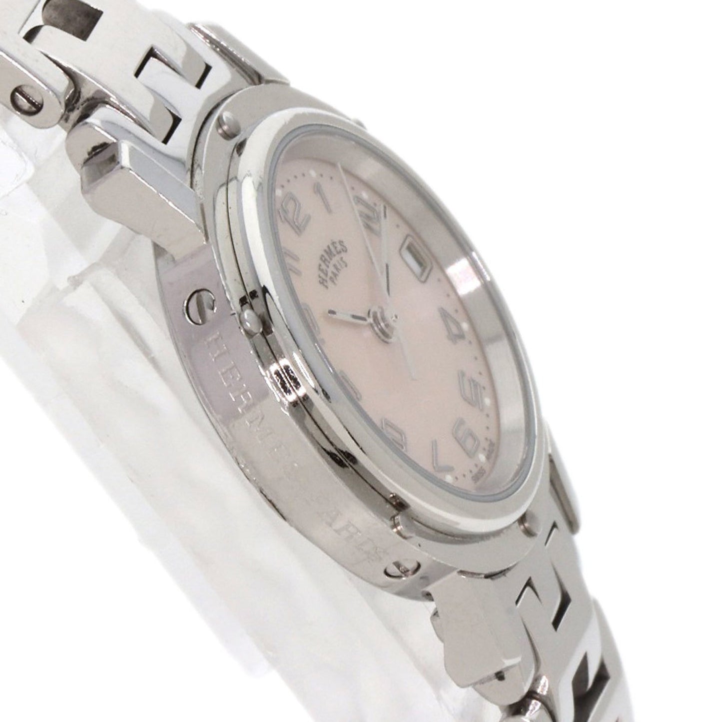 Herms Cl4.210 Clipper Nakre New Buckle Watch Stainless Steel/Ss