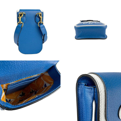 Gucci Shoulder Bag Pouch X Adidas Leather Blue