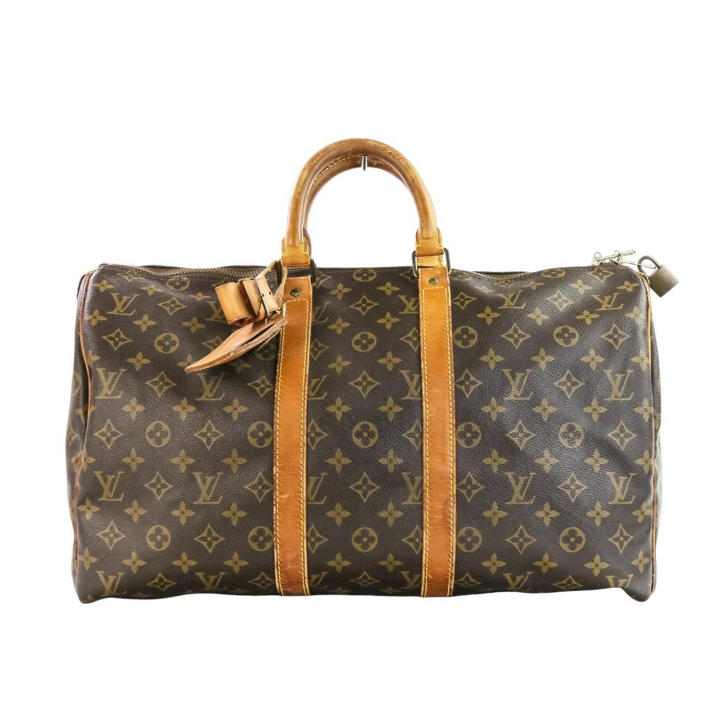 Louis Vuitton Monogram Keepall 45 Boston Bag M41428 Brown