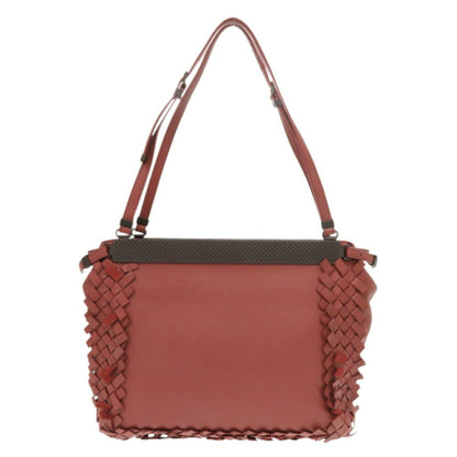 Bottega Veneta Intrecciato Leather Handbag In Bordeaux