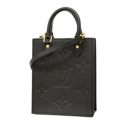 Louis Vuitton Monogram Empreinte Petite Sac Plat Handbag M81417 Noir 2-Way Bag