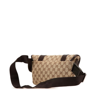 Gucci Gg Canvas Waist Bag/Body Bag 145851 Beige/Brown Canvas/Leather
