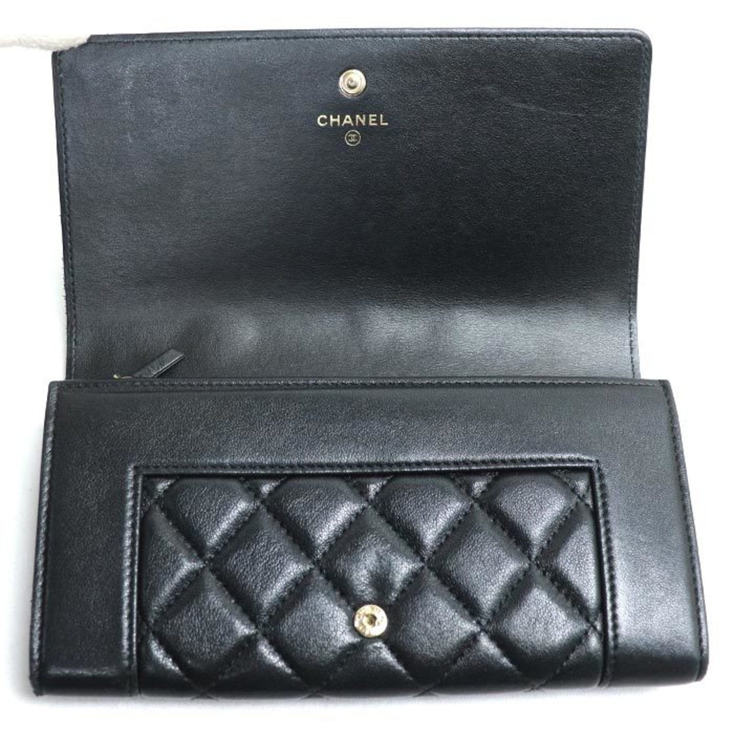 Chanel Chanel Matelasse Mademoiselle Long Wallet Black A80971