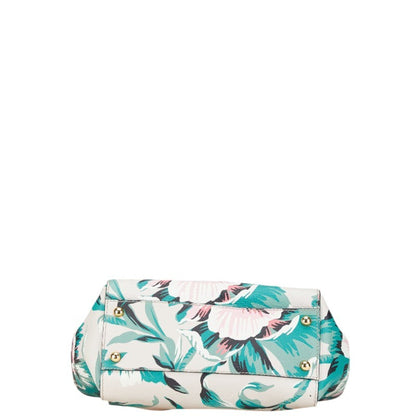 Burberry Check Buckle Tote With Floral Motif