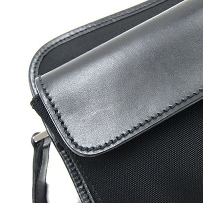 Gucci Second Bag 108844 Black Nylon Canvas Leather Clutch