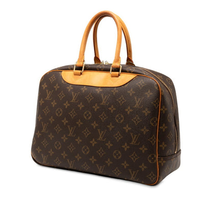 Louis Vuitton Monogram Deauville Handbag M47270 Brown Leather