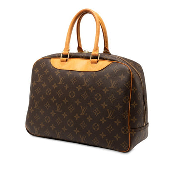 Louis Vuitton Monogram Deauville Handbag M47270 Brown Leather