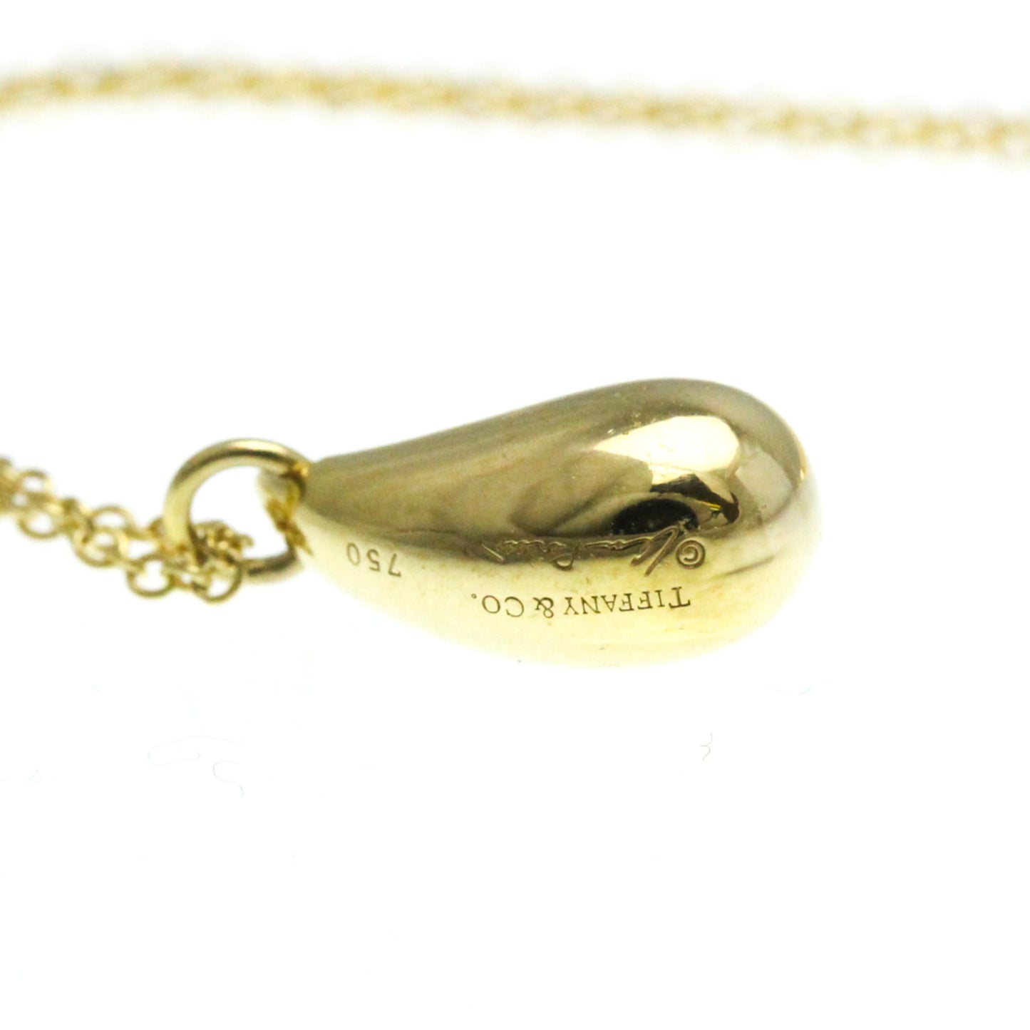 Tiffany Teardrop Necklace Yellow Gold (18K) No Stone Women