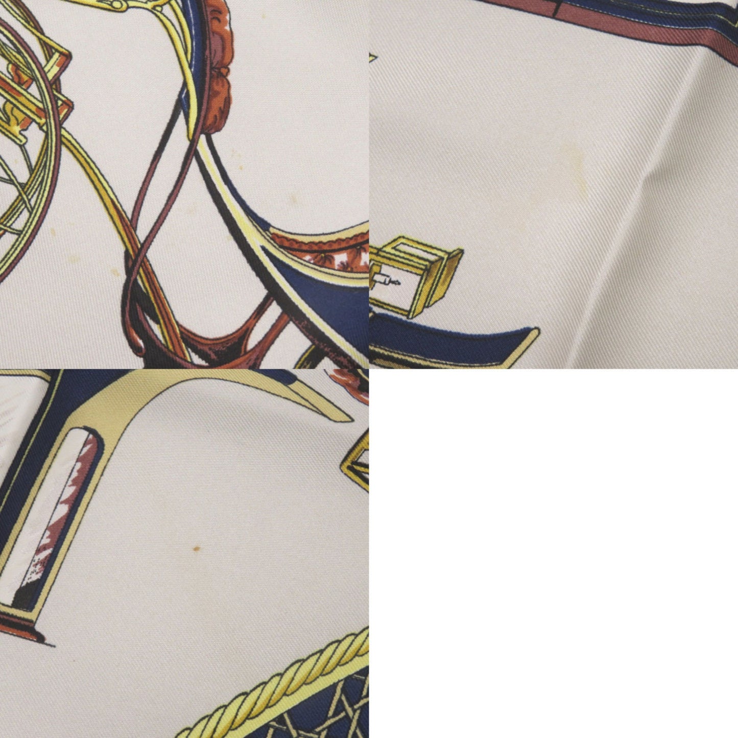 Herms Carr 90 "Les Voitures A Transformation" Folding Covered Wagon Silk Blue Scarf Muffler 0117