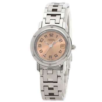 Hermes Cl4.210 Clipper Watch Stainless Steel Ss