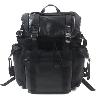 Tod'S Xbmtrkg0300Spfb999 Medium Fabric And Leather Backpack With Engraved Logo