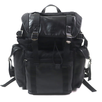 Tod'S Xbmtrkg0300Spfb999 Medium Fabric And Leather Backpack With Engraved Logo