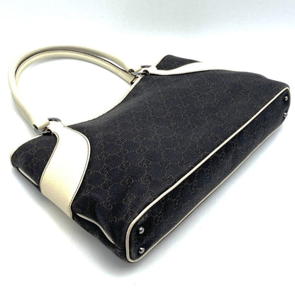 Gucci 179587 001013 Gg Canvas Tote Bag Handbag Leather