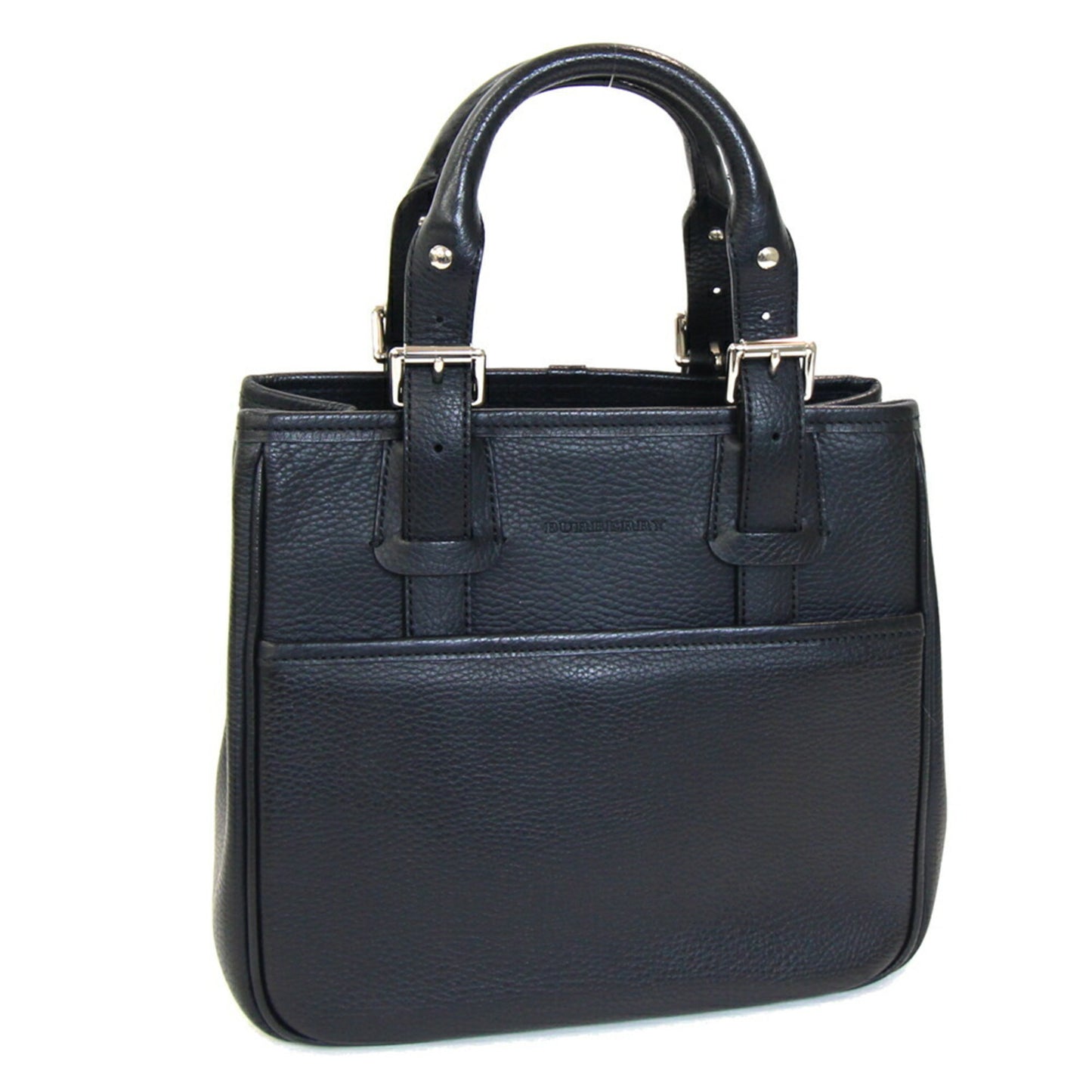 Burberry Handbag Black Leather Nova Check