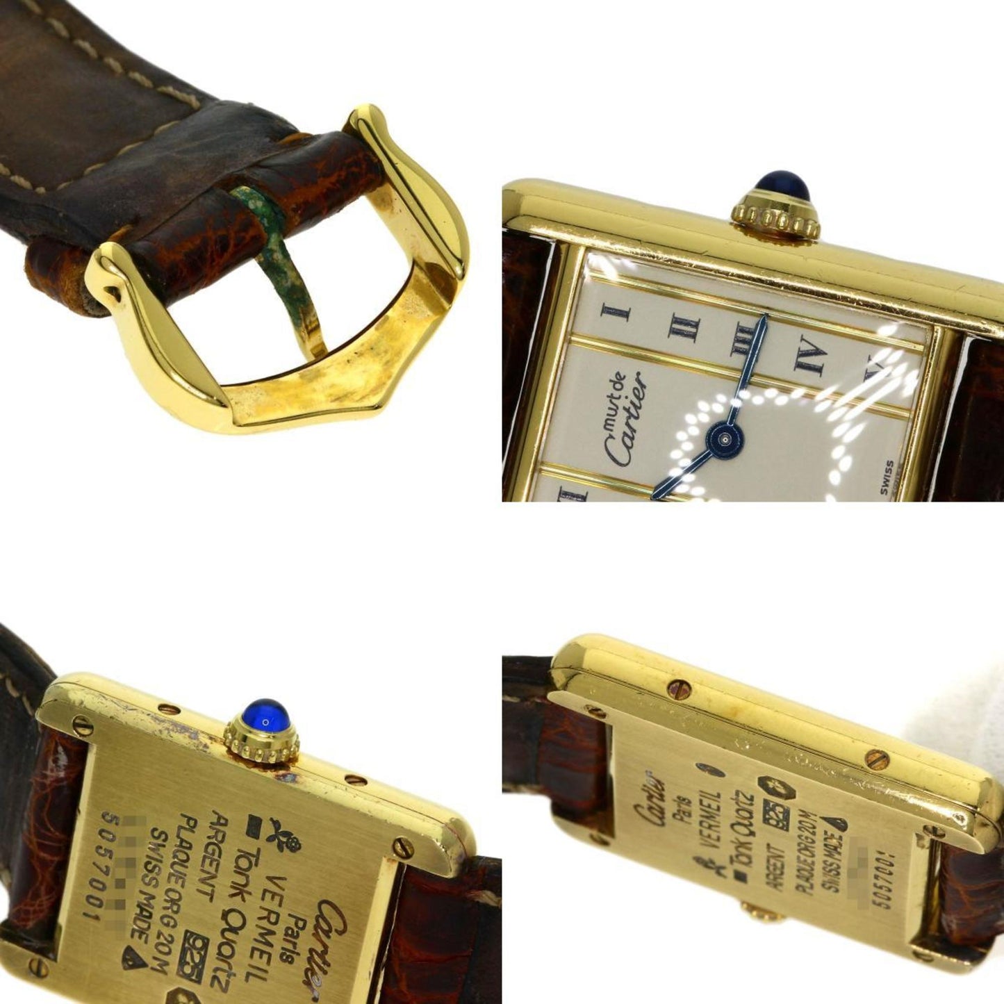 Cartier Must Tank Watch 5057001 Silver/Leather