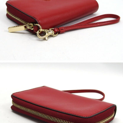 Tory Burch Round Zip Medium Wallet With Wrist Strap