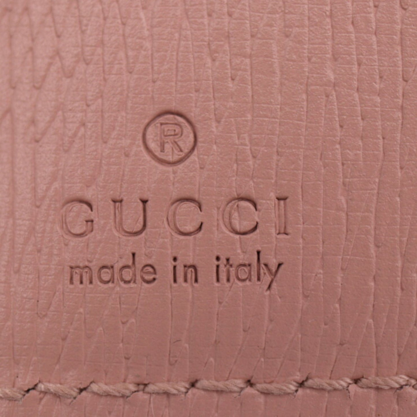 Gucci Script Zip Around Wallet Bi-Fold 772640 Leather Pink L-Shape 2411043010057R1