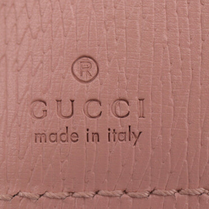 Gucci Script Zip Around Wallet Bi-Fold 772640 Leather Pink L-Shape 2411043010057R1