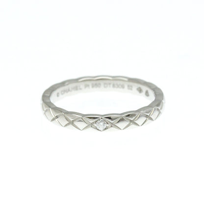 Chanel Coco Crush Ring Mini Model 1P Diamond Platinum Fashion Diamond Band Ring Silver