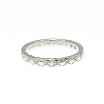 Chanel Coco Crush Ring Mini Model 1P Diamond Platinum Fashion Diamond Band Ring Silver