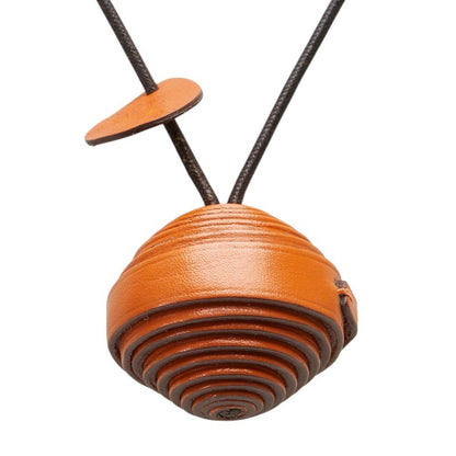 Hermes Jojoba Jojoba Necklace In Orange