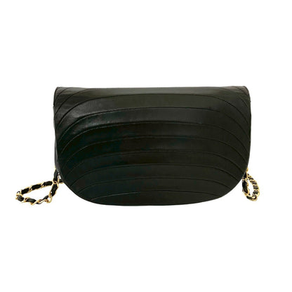 Chanel Coco Mark Half Moon Lambskin Chain Shoulder Bag