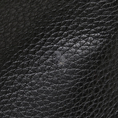 Prada Triangle Logo Plate One-Shoulder Bag Black Leather