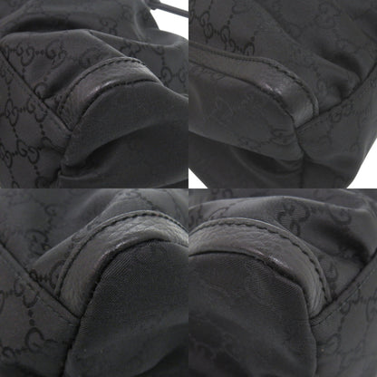 Like New Gucci Abbey Gg Logo 265692 One-Shoulder Bag In Black Nylon. 1311 Gucci