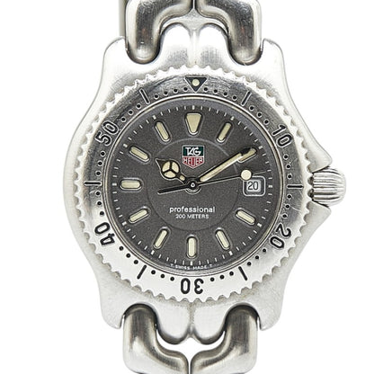 Tag Heuer Cell Watch Wg1313-0 Quartz Grey Dial Stainless Steel