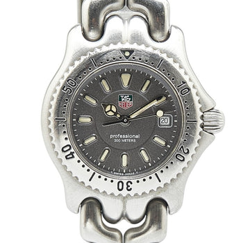 Tag Heuer Cell Watch Wg1313-0 Quartz Grey Dial Stainless Steel