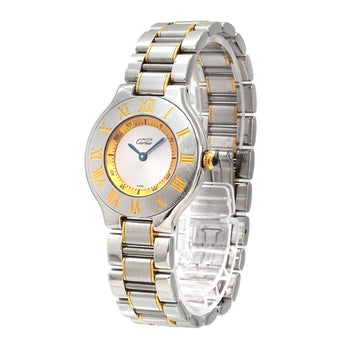 Cartier Must 21 Vantianne Two-Tone Watch W10072R6 Boys' Silver Quartz