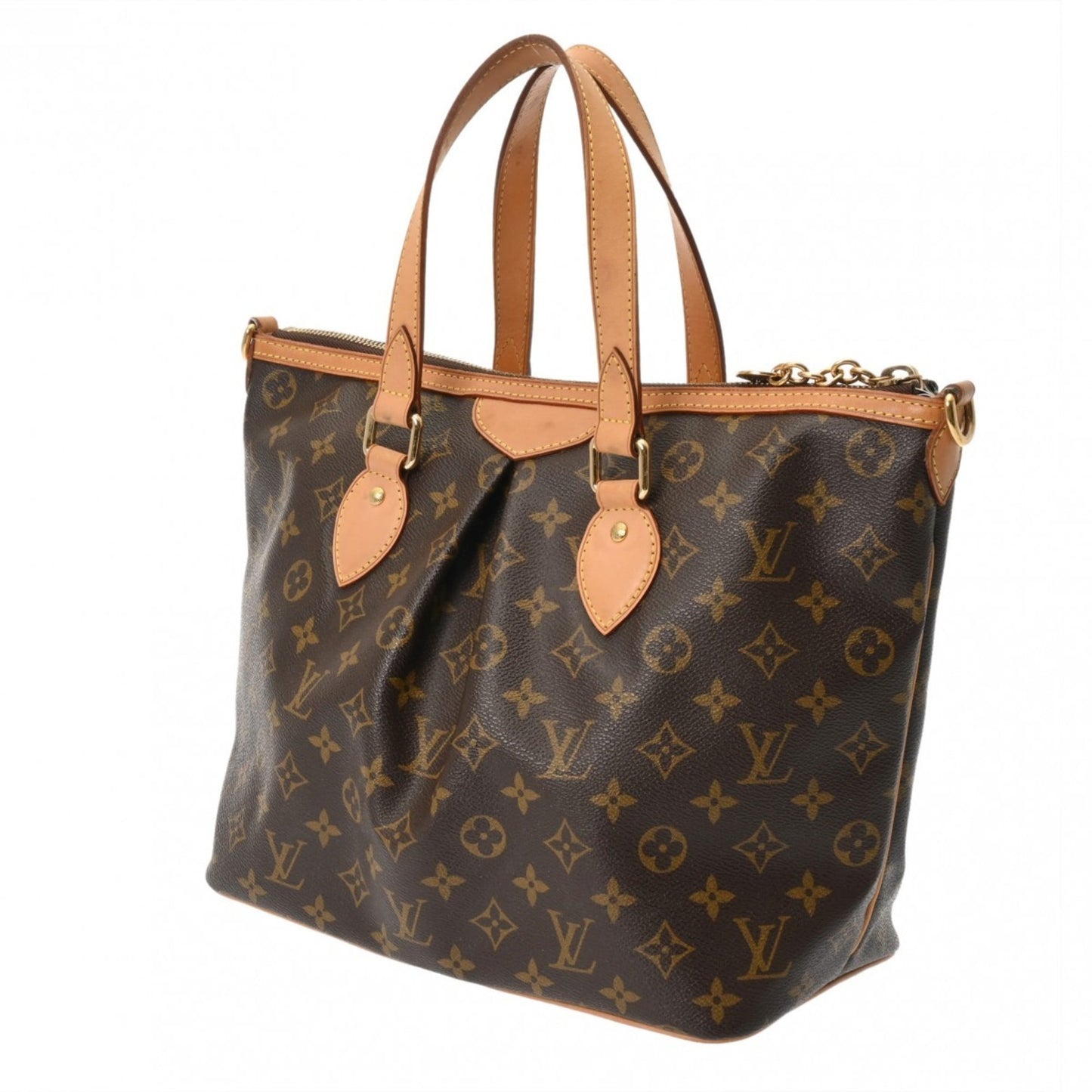 Louis Vuitton Monogram Palermo Pm 2-Way Brown M40145 Women'S Canvas Handbag