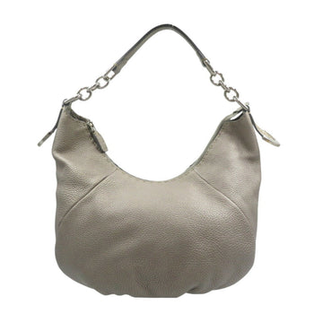 Fendi Selleria 8Br618 Leather Silver Shoulder Bag 0498Fendi